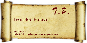 Truszka Petra névjegykártya